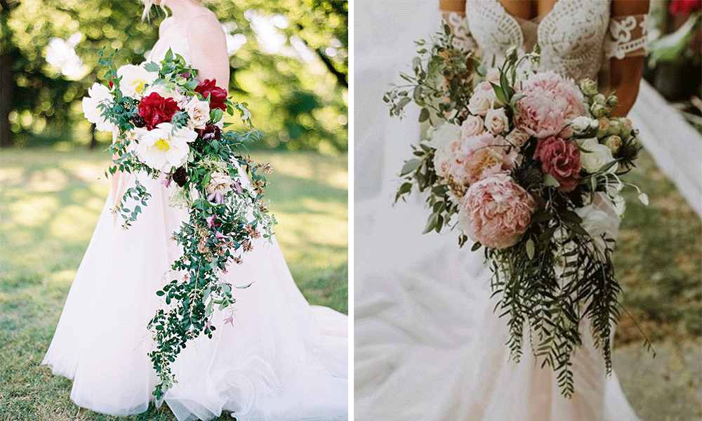 Cascading bridal bouquet idea