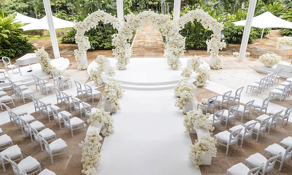 white wedding decor