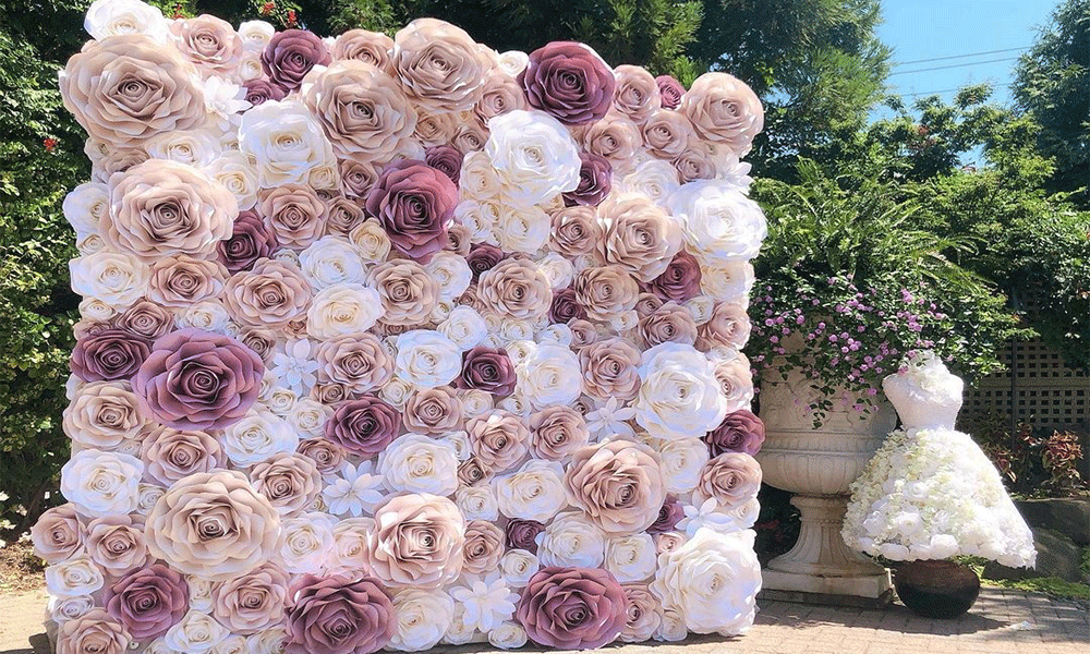 creative flower wall
