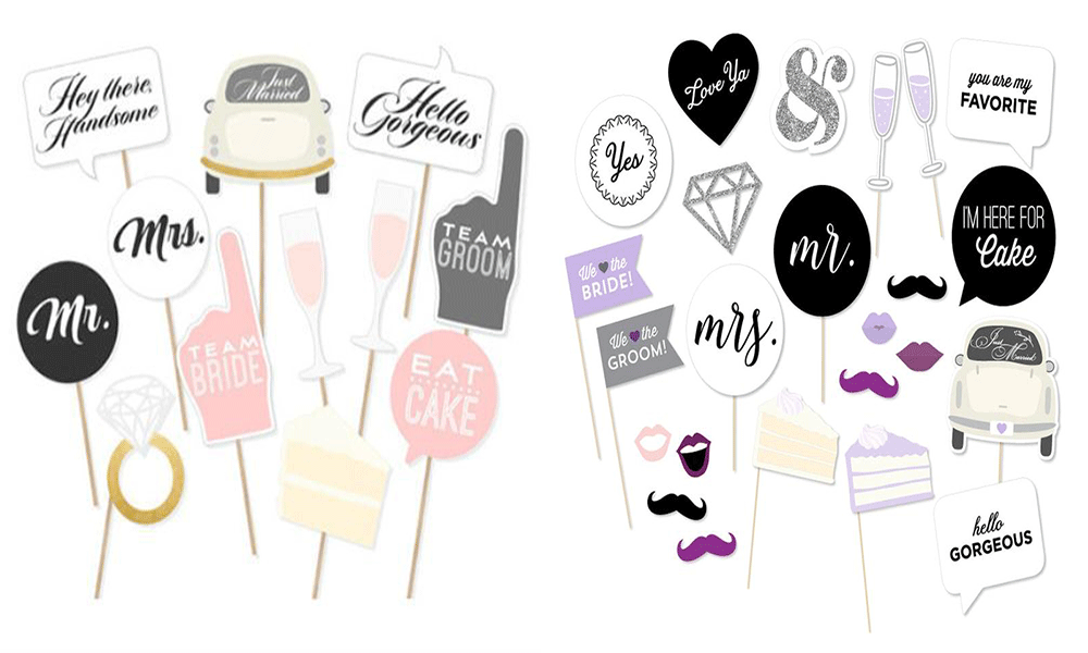 wedding photo booth props