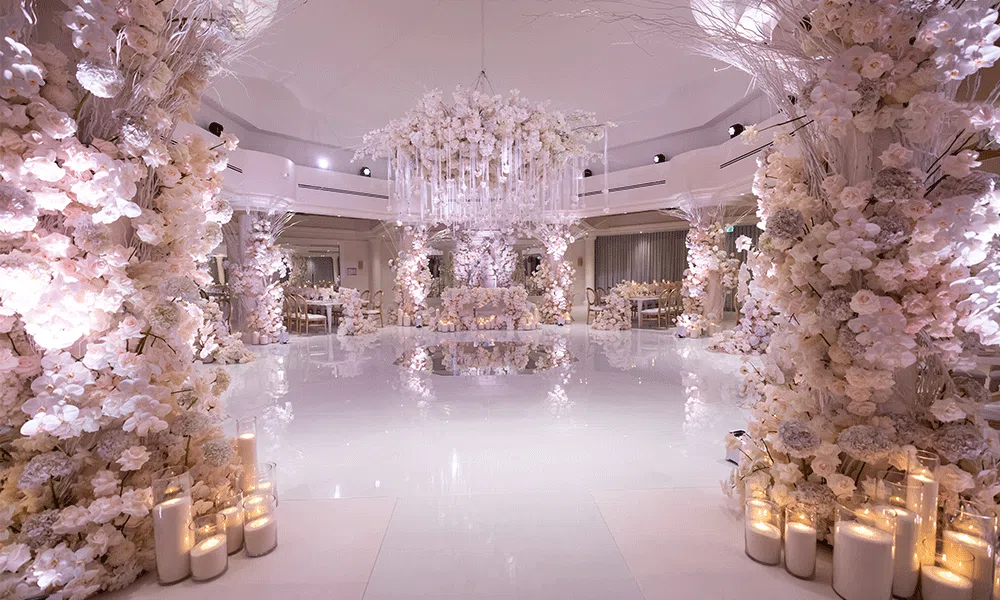 luxury indoor wedding decor