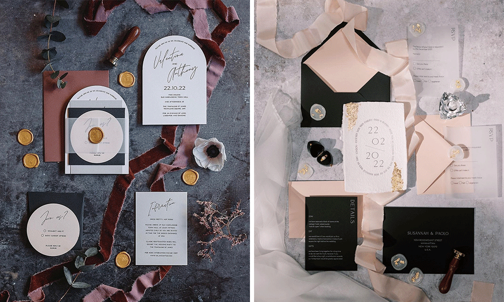 modern wedding invitation designs