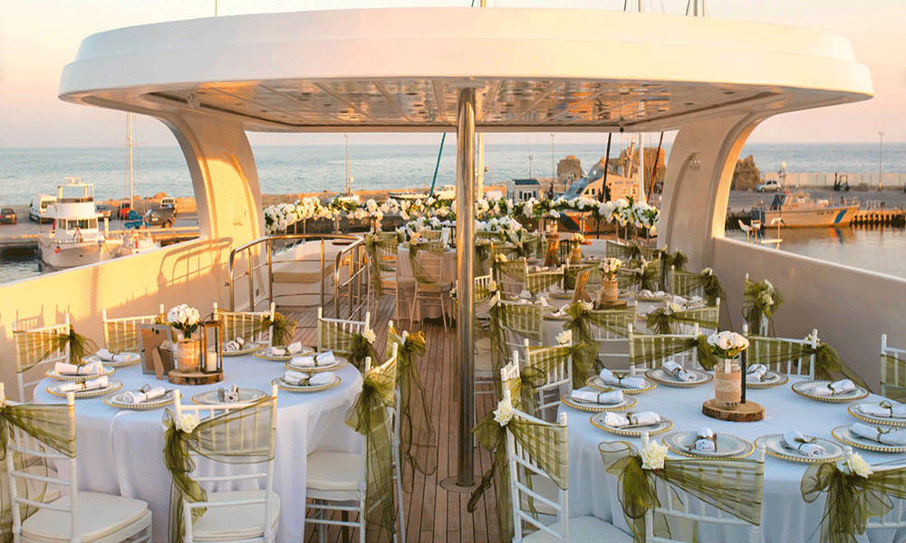 luxury charter wedding cruises