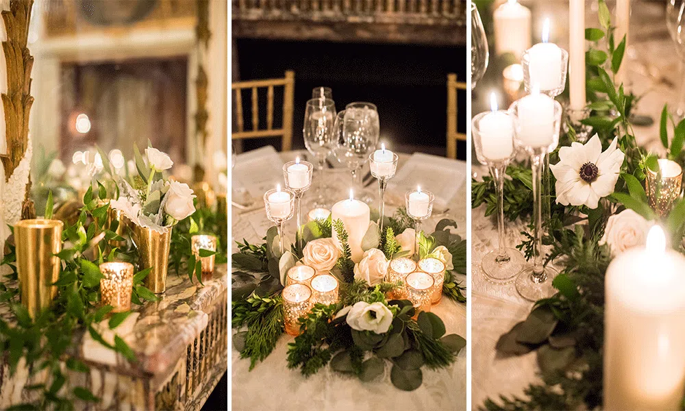 luxury wedding centerpieces candles