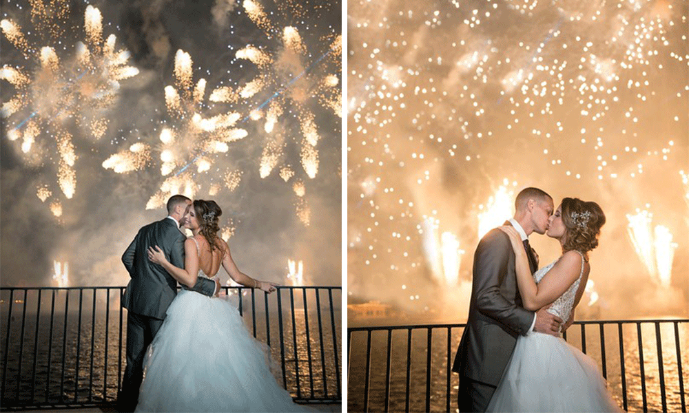 luxury disney wedding fireworks
