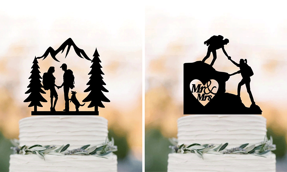 personalized cake toppers silhouette