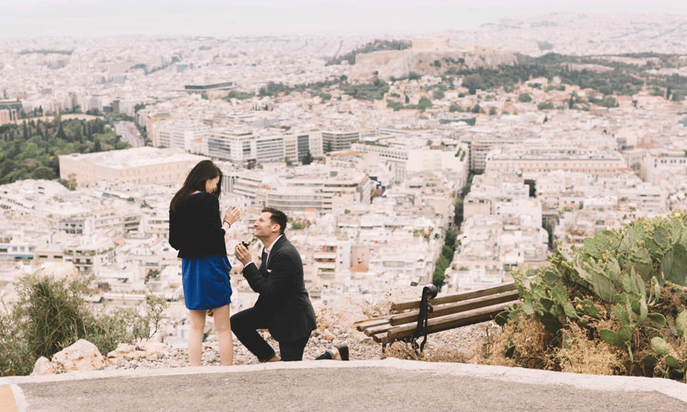 romantic proposals with background