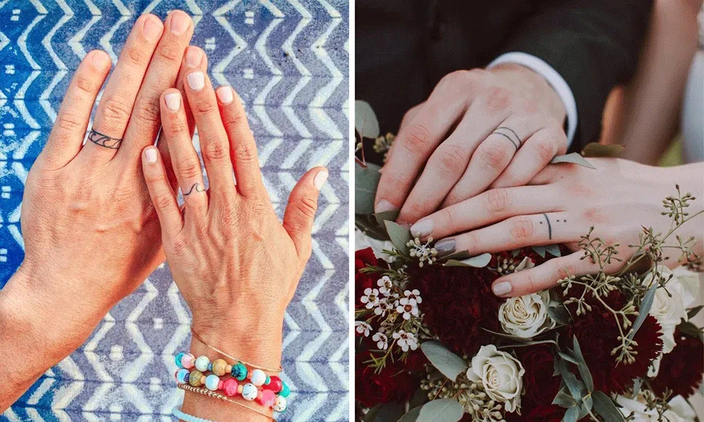 23 Newlyweds Who Chose Tattoos Instead Of Rings | DeMilked
