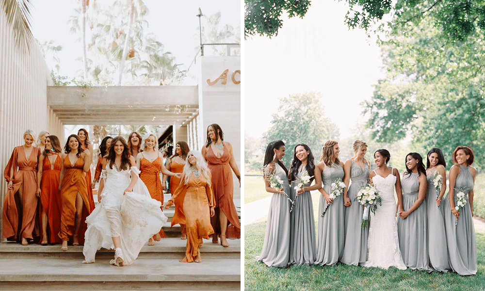 mismatched bridesmaid dress trend