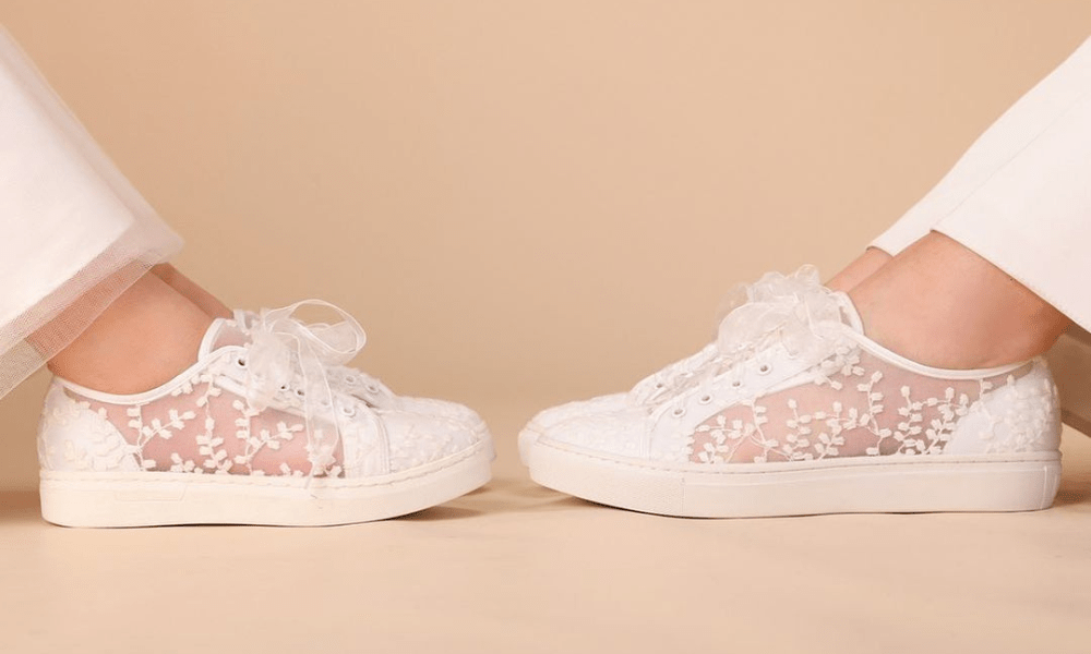 Grace Loves Lace Essential White Leather Sneaker