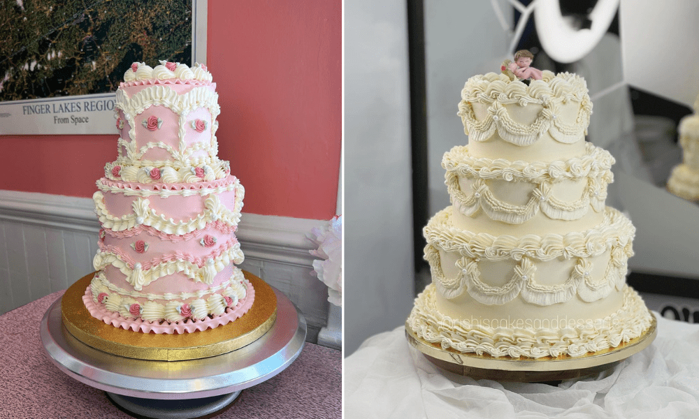Vintage Style Wedding Cakes 