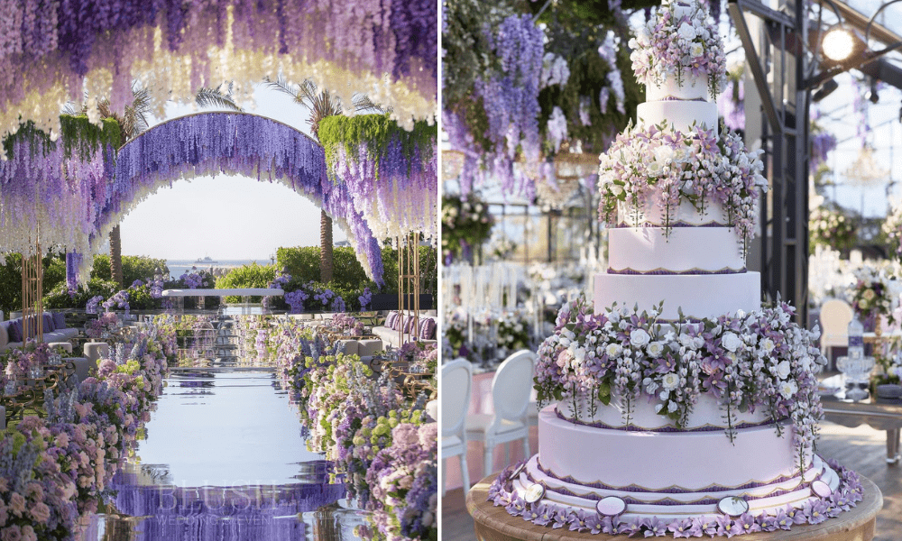 Lavender themed middle eastern weddings 