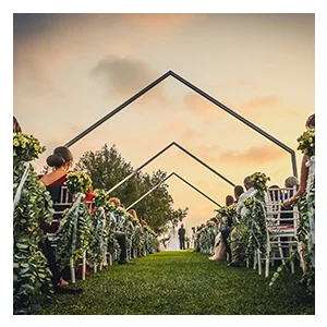 Outdoor Geometric Wedding Arch
