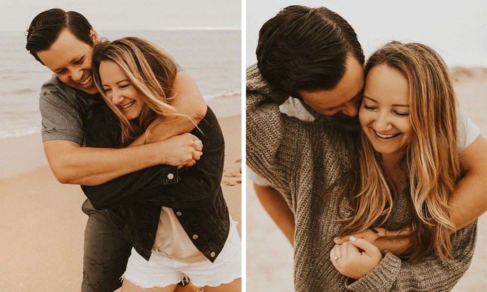 beach engagement shoot