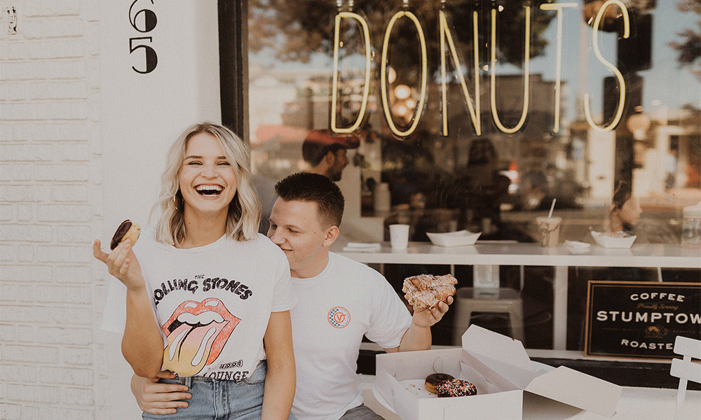 casual date night engagement shoot