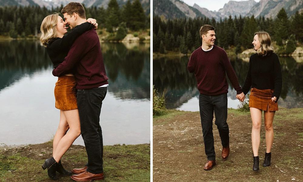 fall winter engagement shoot