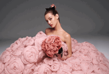 3D Roses in wedding dress