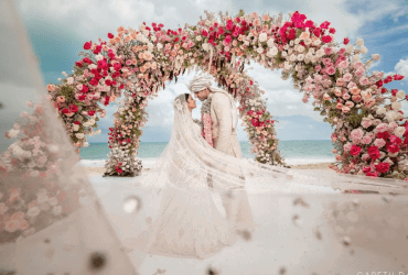 A lavish beach destination wedding in Cancun Mexico