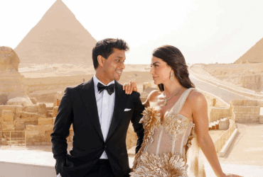 Ankur Jain and Erica's luxurious destination wedding at the iconic Pyramid of Giza, Egypt