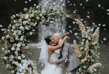 An enchanting waterfall wedding in Bali, Indonesia