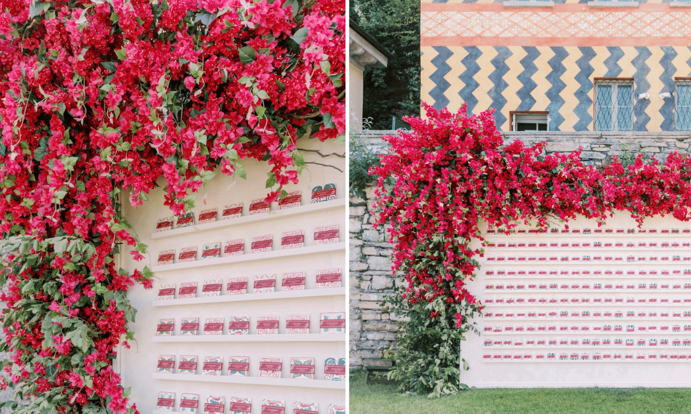 A seating chart that embraces ethereal elegance and vibrancy of bougainvillea 