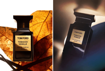 Tom Ford Tobacco Vanille perfume bottle in deep brown with gold accents, reflecting its warm and luxurious scent